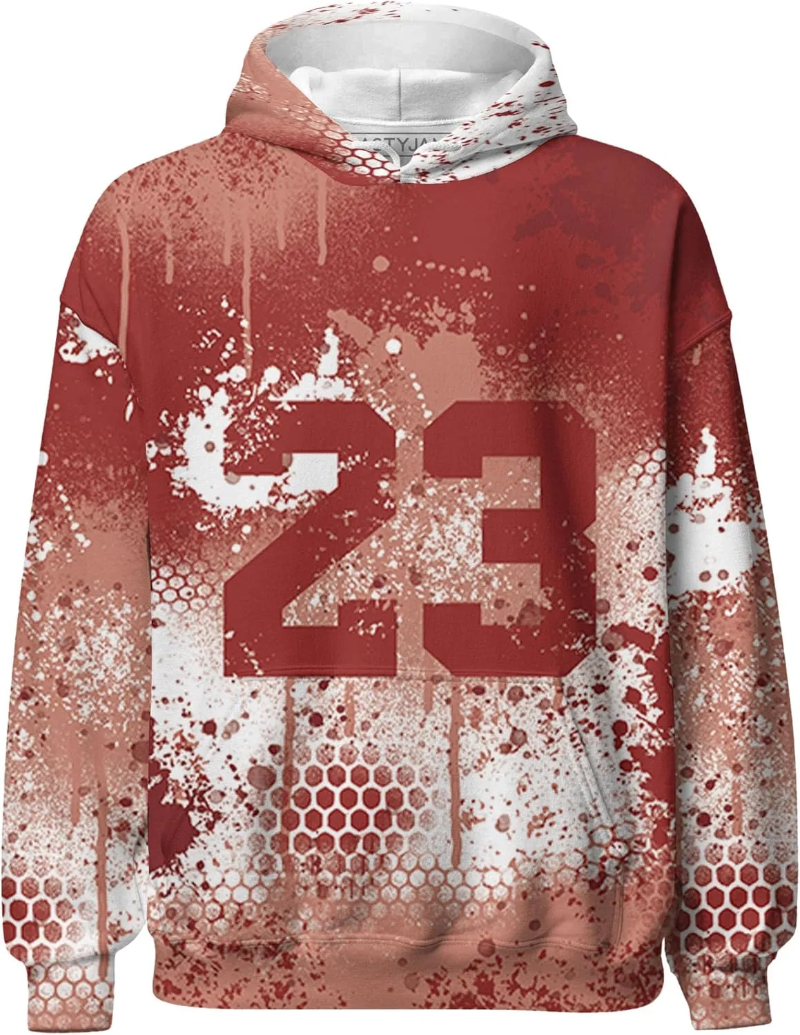 23 Painted Graffiti Unisex All Over Printed Hoodie Matching Retro 13 Dune Red for Men Women Unisex Streetwear Clothing Sneaker 3D Graphic Hoodie Design Printed