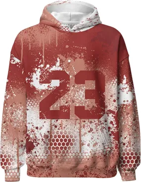 23 Painted Graffiti Unisex All Over Printed Hoodie Matching Retro 13 Dune Red for Men Women Unisex Streetwear Clothing Sneaker 3D Graphic Hoodie Design Printed