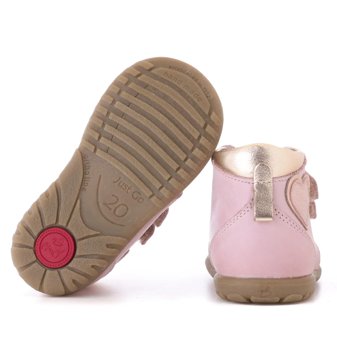 (2439-4) Emel first shoes pink velcro