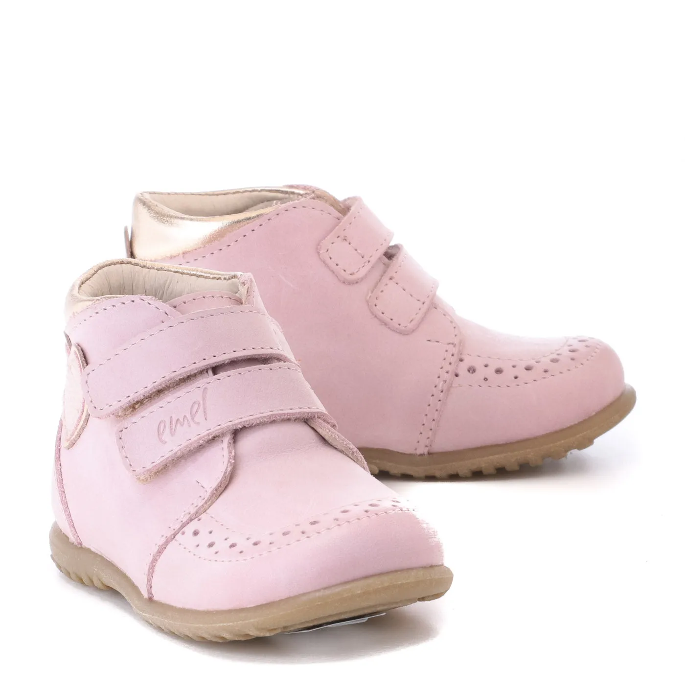 (2439-4) Emel first shoes pink velcro