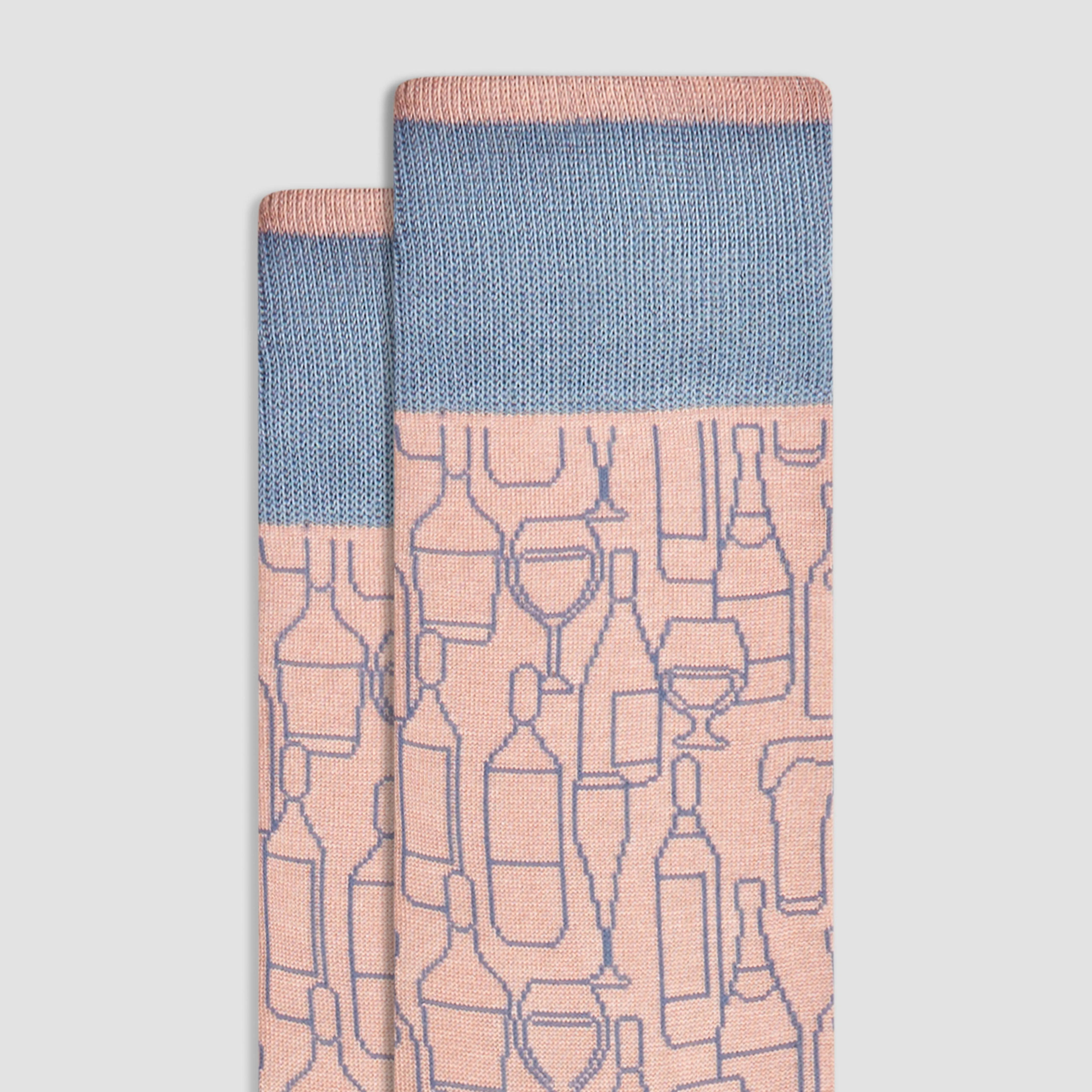 Abstract Mid-Calf Socks