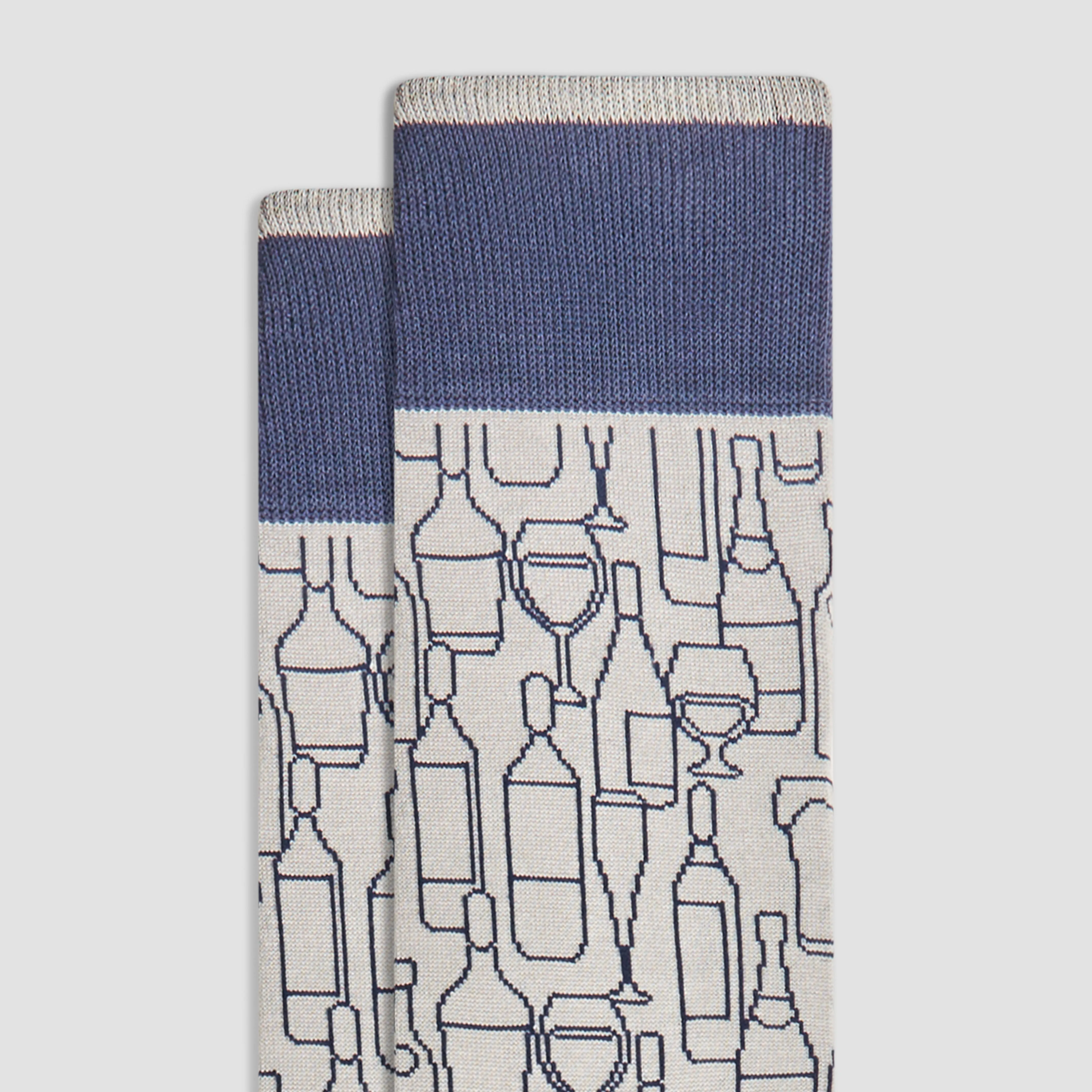 Abstract Mid-Calf Socks
