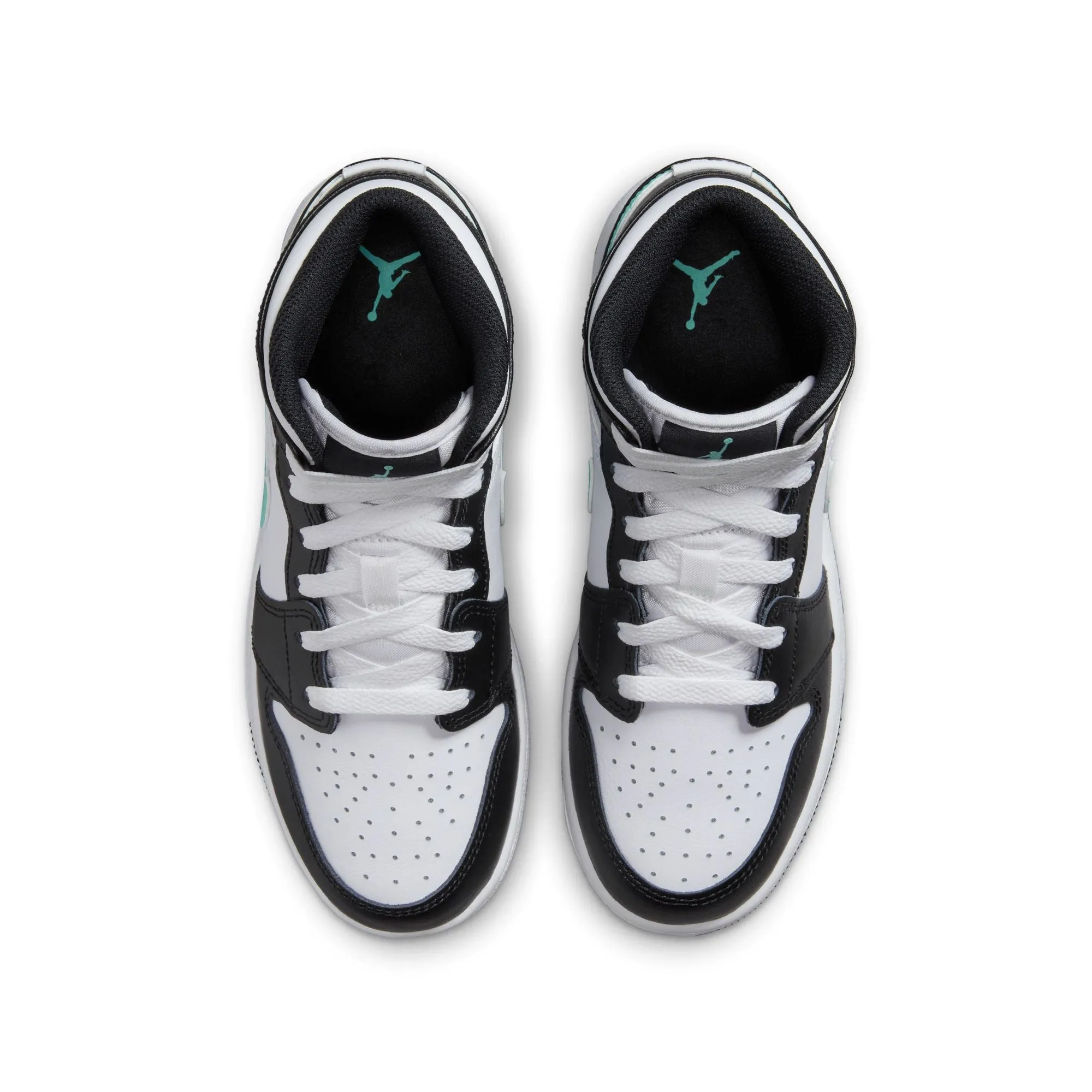 Air Jordan 1 Mid GS (White/Green Glow/Black)