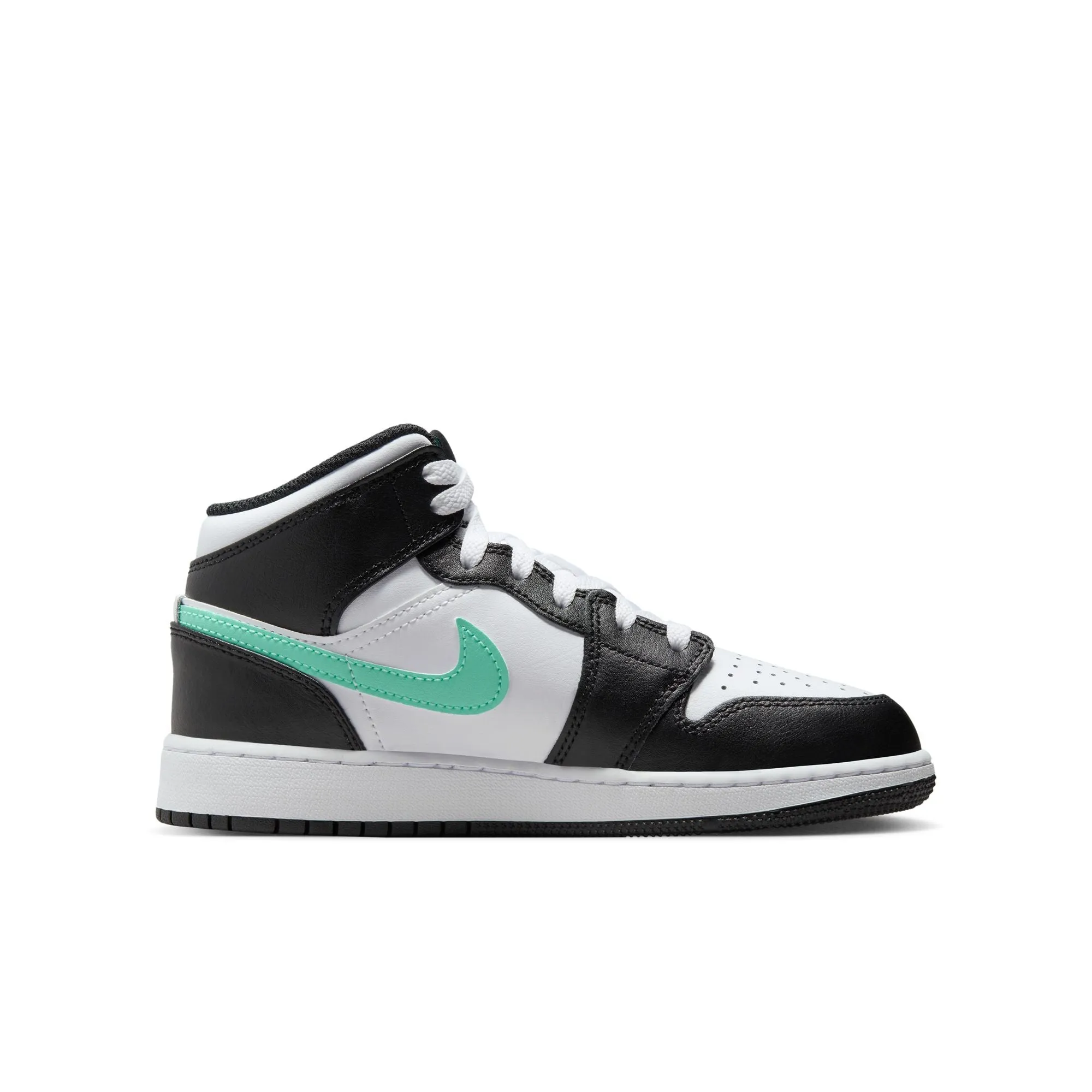 Air Jordan 1 Mid GS (White/Green Glow/Black)