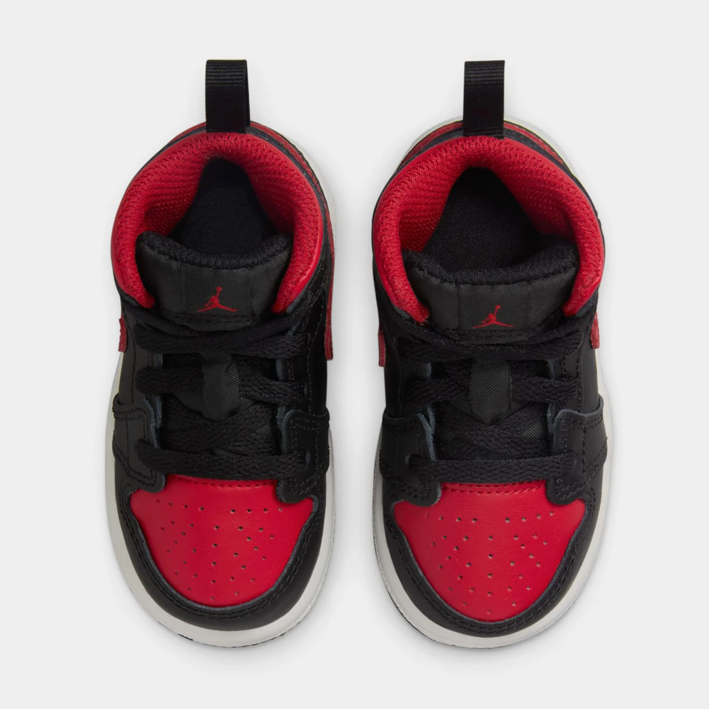 Air Jordan 1 Mid Toddler Basketball Shoes (Black/Varisty Red/Summit White)