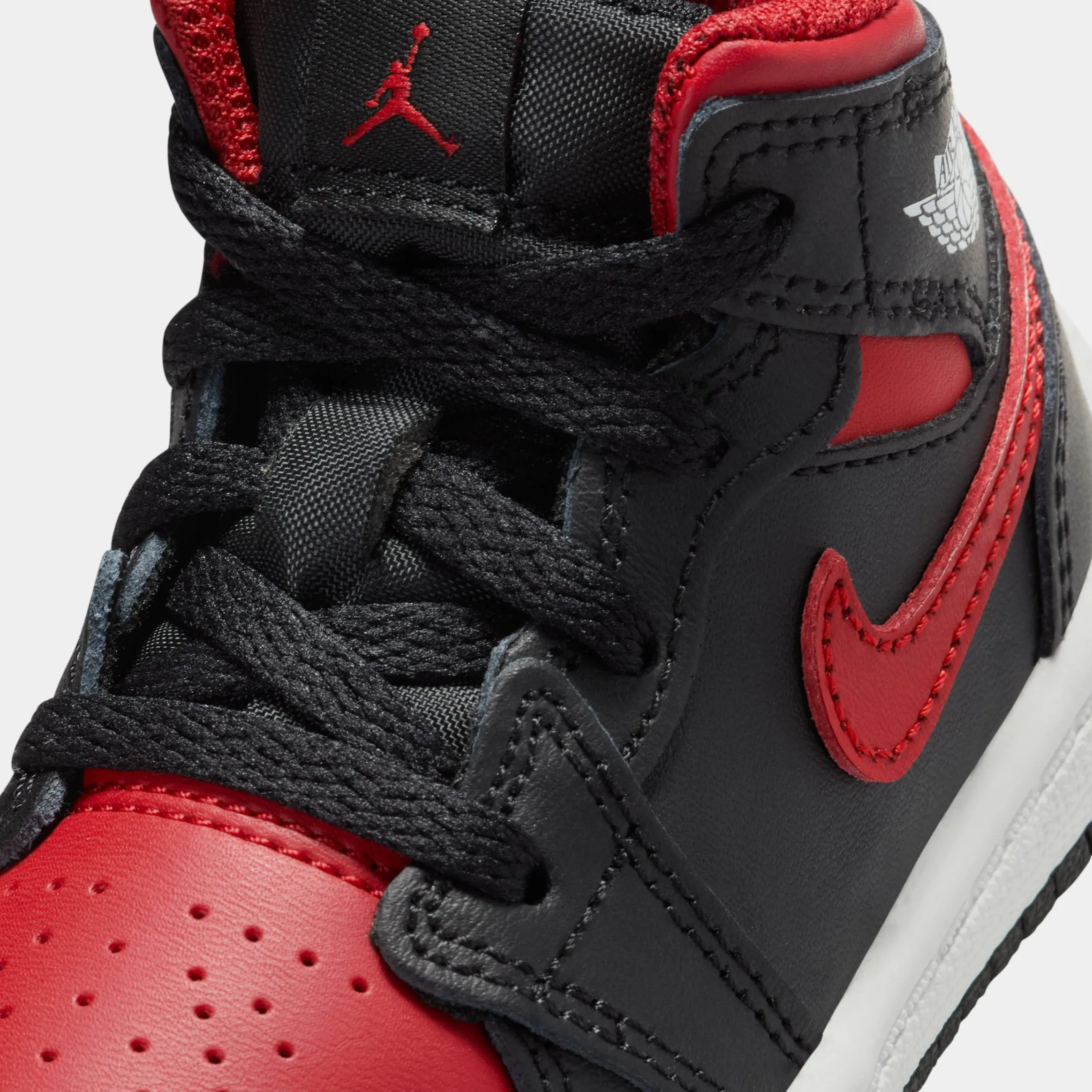 Air Jordan 1 Mid Toddler Basketball Shoes (Black/Varisty Red/Summit White)