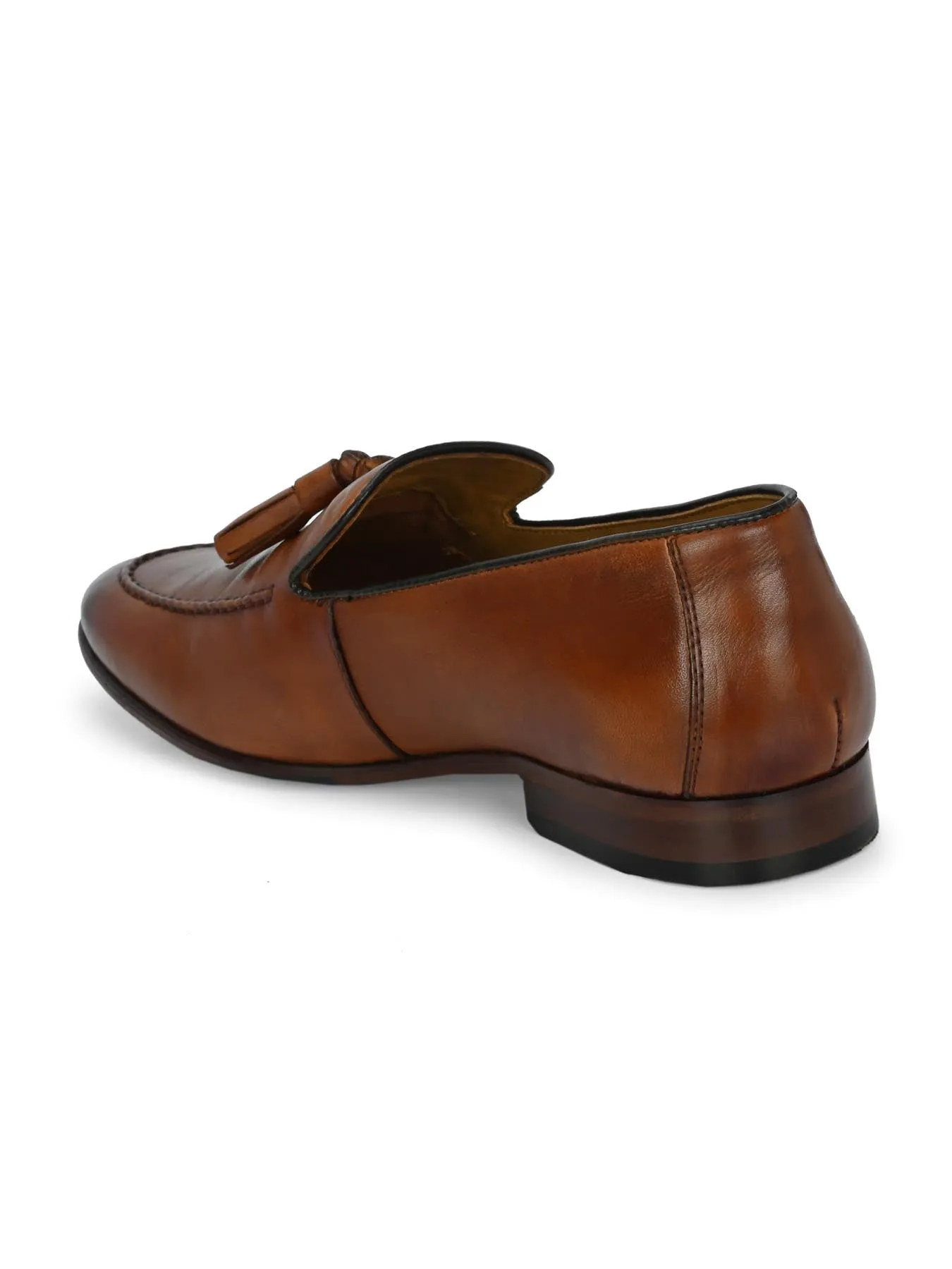 Alberto Torresi Mens Genuine Leather 683 Tan Tassel Loafers - Elegant & Stylish Footwear for Every Occasion