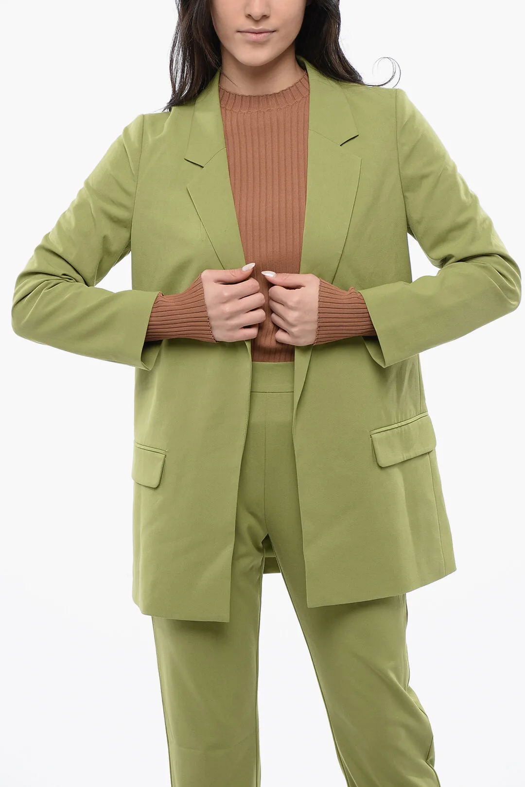 AllSaints Solid Color Open Front ALEIDA Blazer