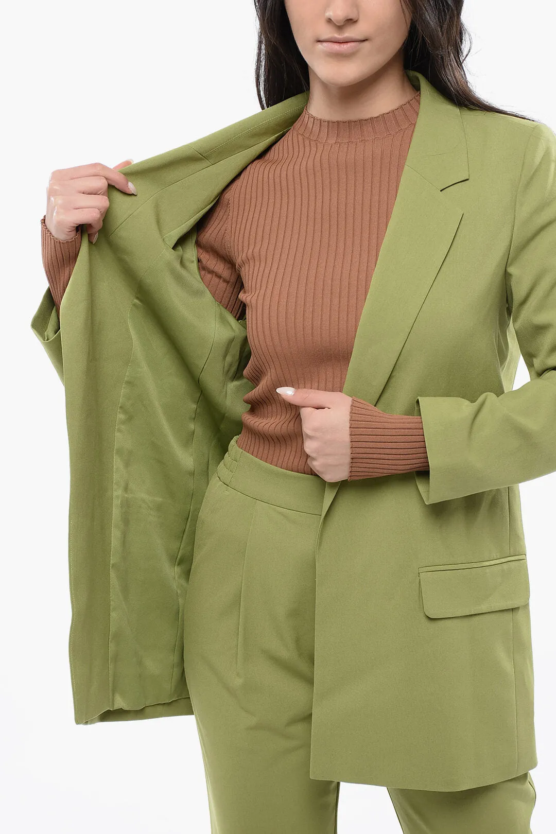 AllSaints Solid Color Open Front ALEIDA Blazer