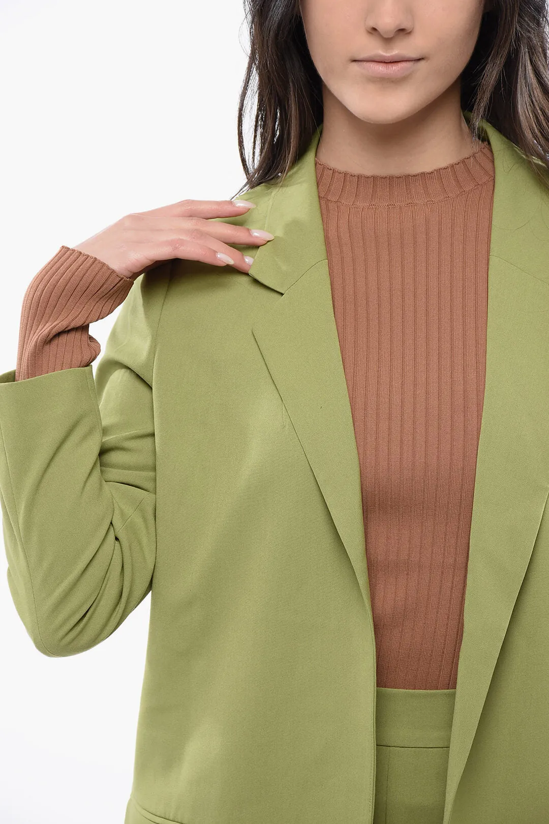 AllSaints Solid Color Open Front ALEIDA Blazer