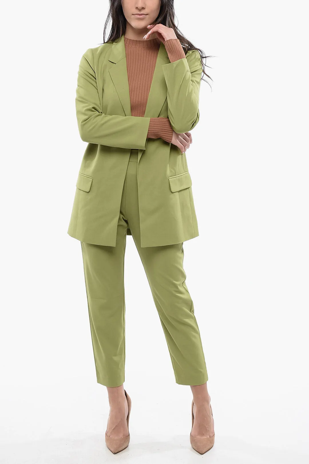 AllSaints Solid Color Open Front ALEIDA Blazer