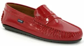 Altanta Moccasin Red Patent Leather Penny Loafer