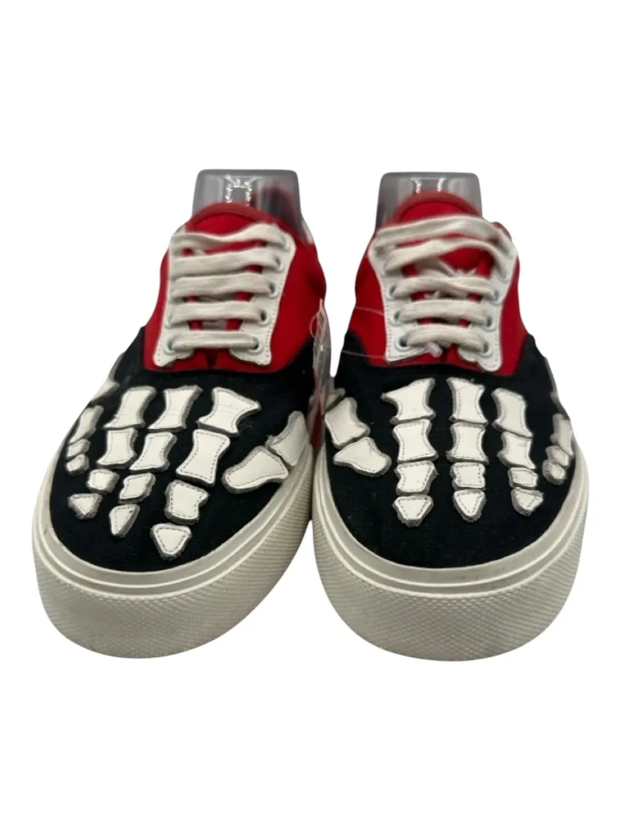 Amiri Shoe Size 44 AS IS Red & Black Canvas Two Tone Slip On Sneaker Men's Shoes