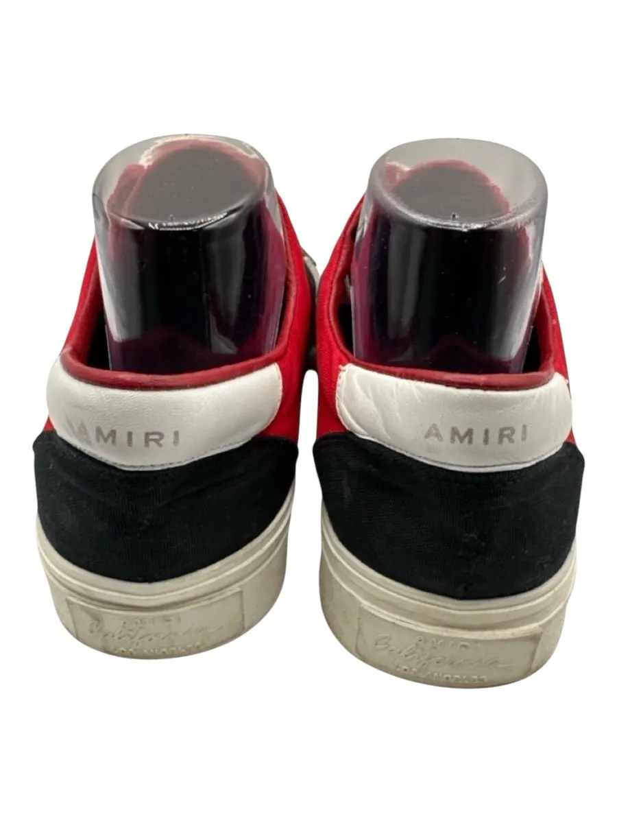 Amiri Shoe Size 44 AS IS Red & Black Canvas Two Tone Slip On Sneaker Men's Shoes