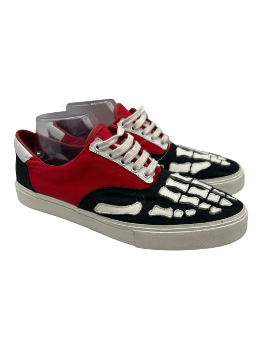 Amiri Shoe Size 44 AS IS Red & Black Canvas Two Tone Slip On Sneaker Men's Shoes