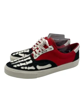 Amiri Shoe Size 44 AS IS Red & Black Canvas Two Tone Slip On Sneaker Men's Shoes