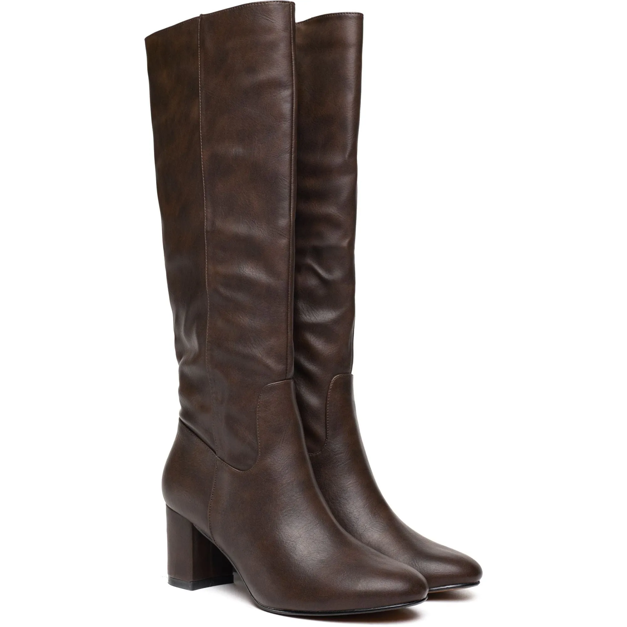Avocado Women's Vegan Leather Knee High Boots | Brown