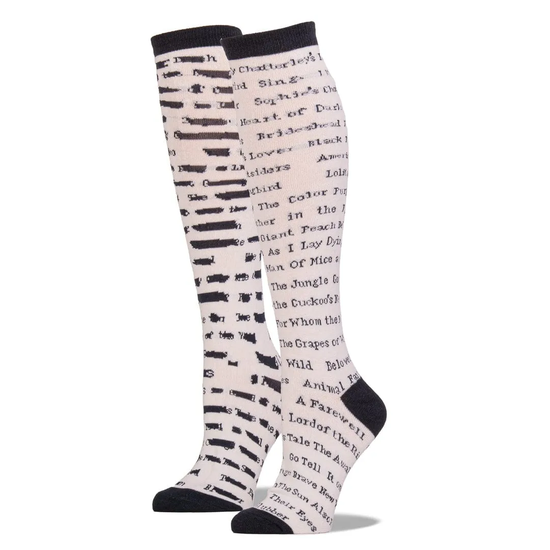 Banned Books Women's Knee High Sock