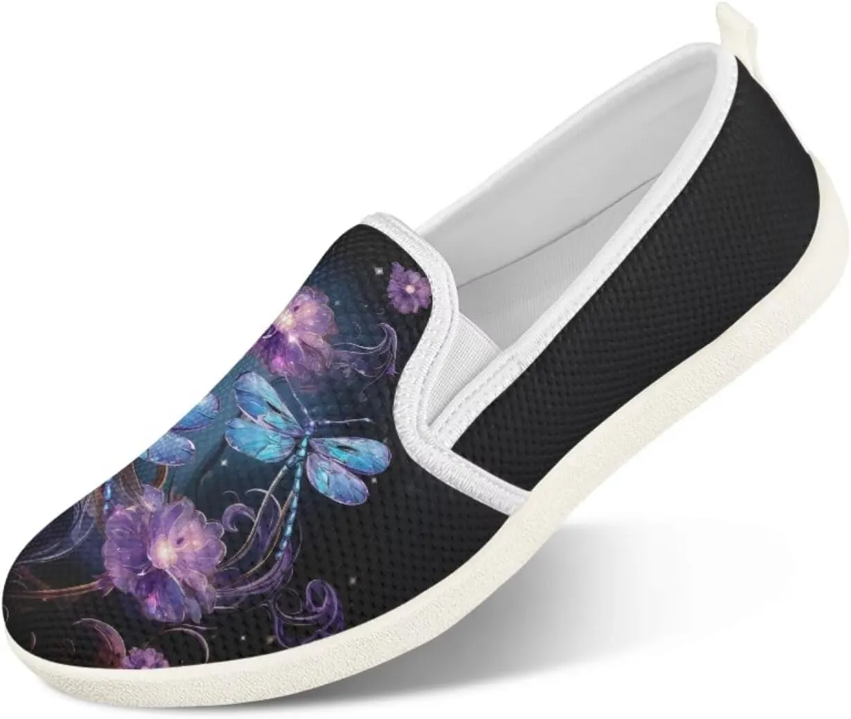 Binienty Women's Loafers & Slip-On Soft Golf Tennis Shoes Wide Width Sneakers Stretch Cloth Shoes