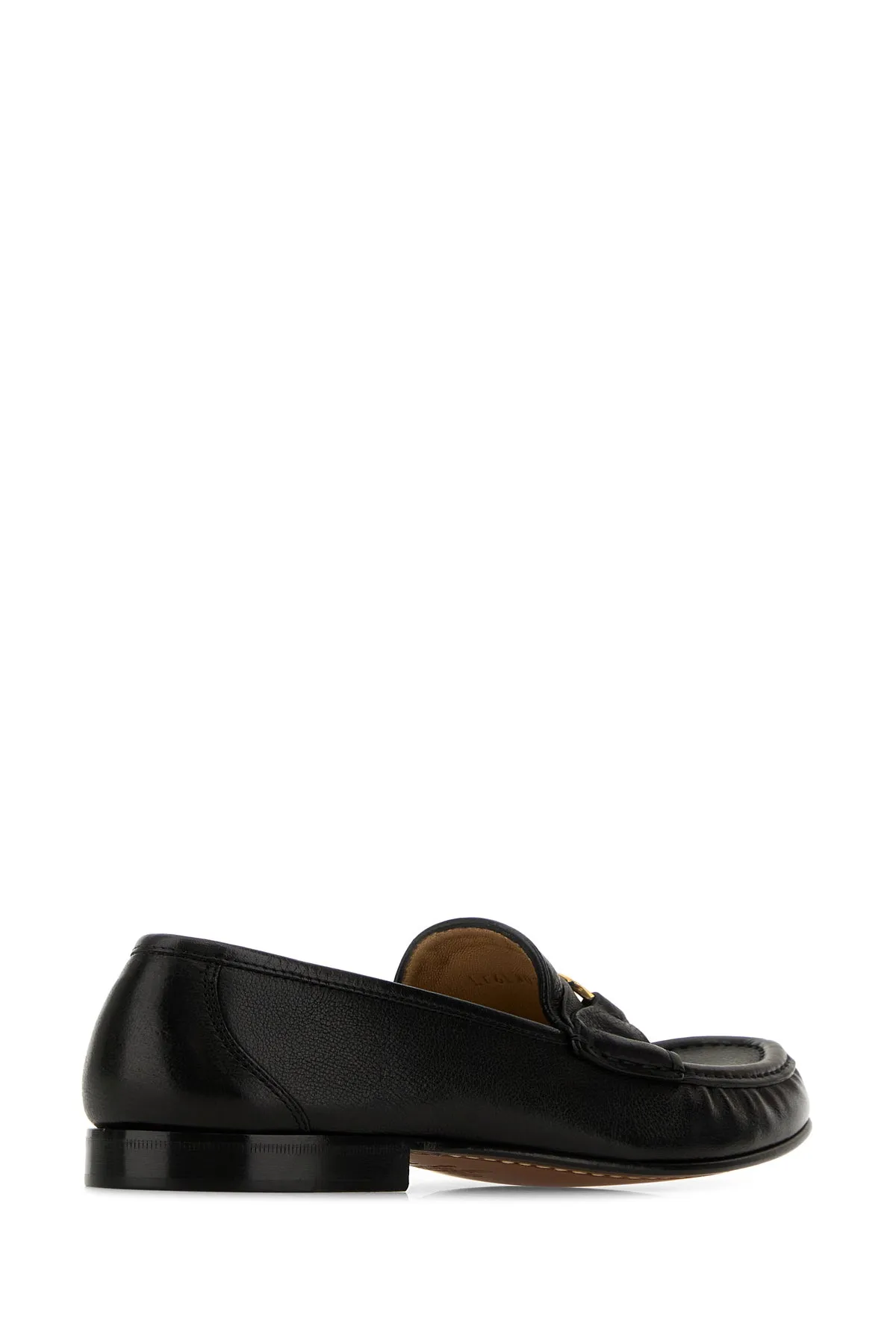 Black leather VLogo loafers