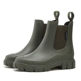 Bootara 2025 New Women's Short Chelsea Rain Boots Trendy Waterproof Anti Slip Outdoor Footwear for Adults Comfortable Stylish Durable Waterproof Boots Fashion Rain Shoes Women's Outdoor Boots