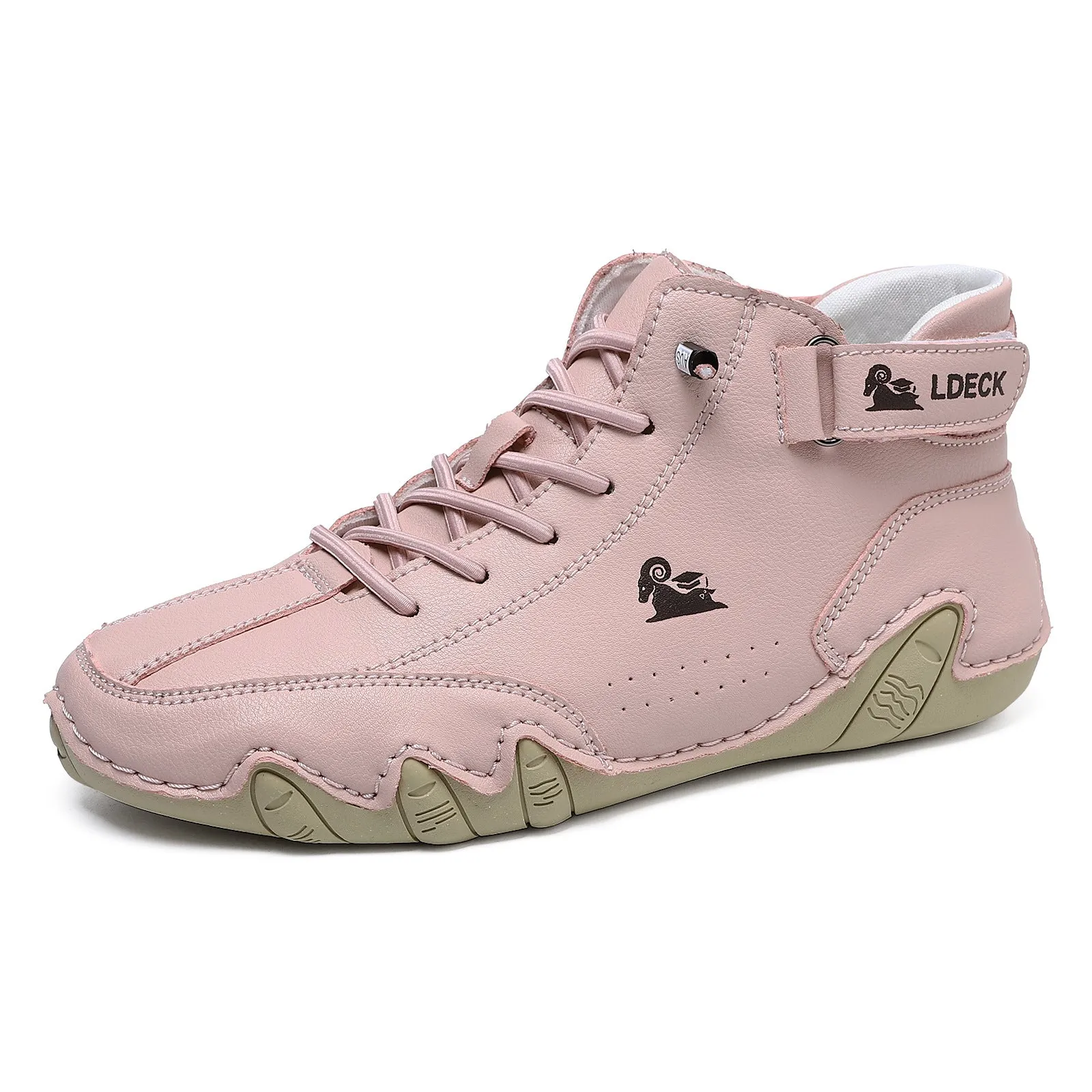Bootara Men’s Octopus High-Top Lace-Up Hand-Sewn Leisure Boots