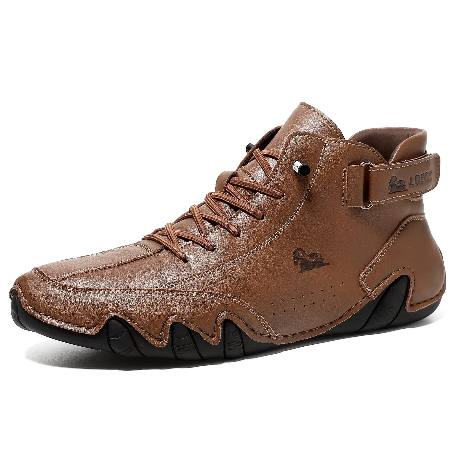 Bootara Men’s Octopus High-Top Lace-Up Hand-Sewn Leisure Boots