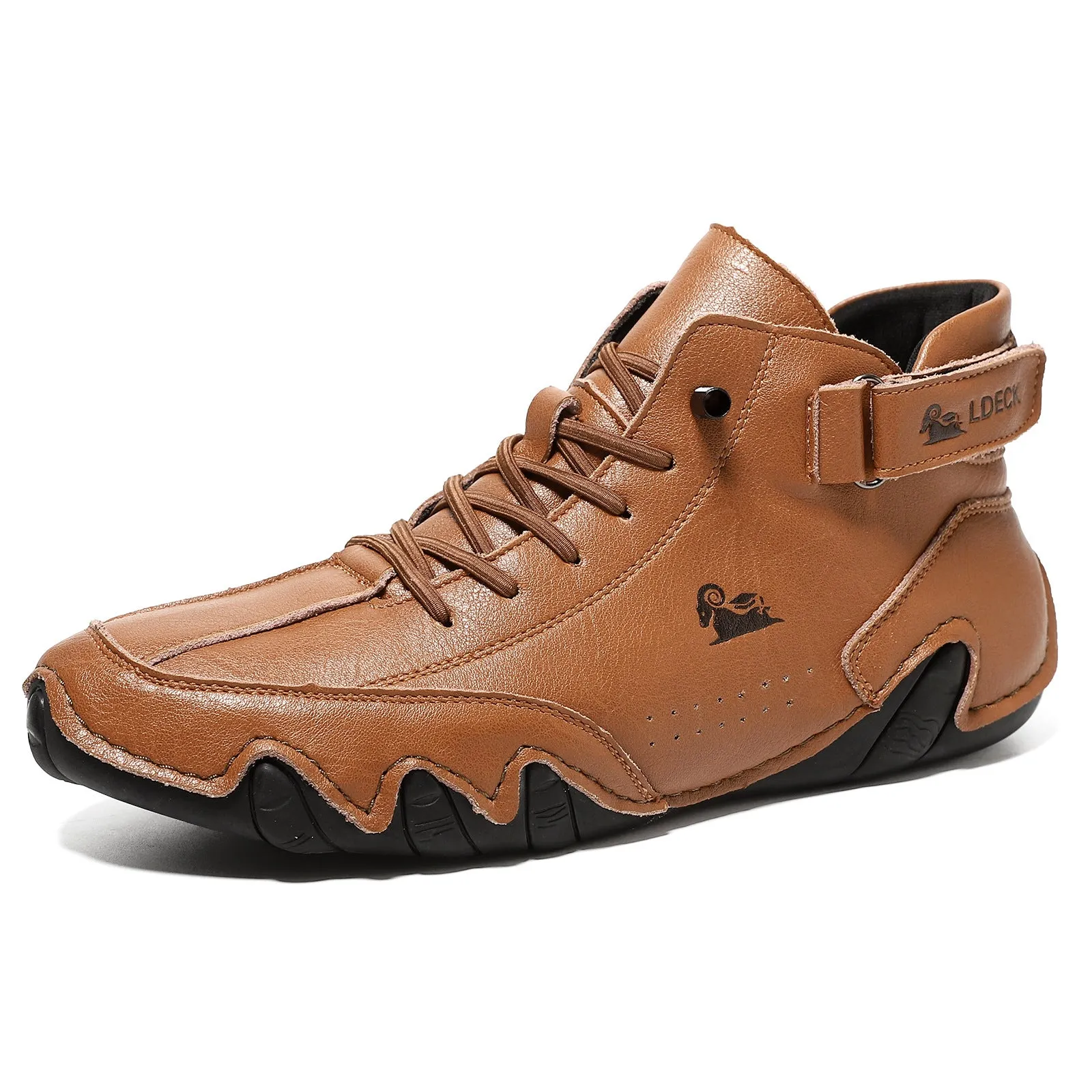 Bootara Men’s Octopus High-Top Lace-Up Hand-Sewn Leisure Boots