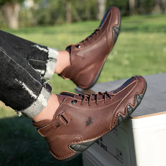Bootara Men’s Octopus High-Top Lace-Up Hand-Sewn Leisure Boots