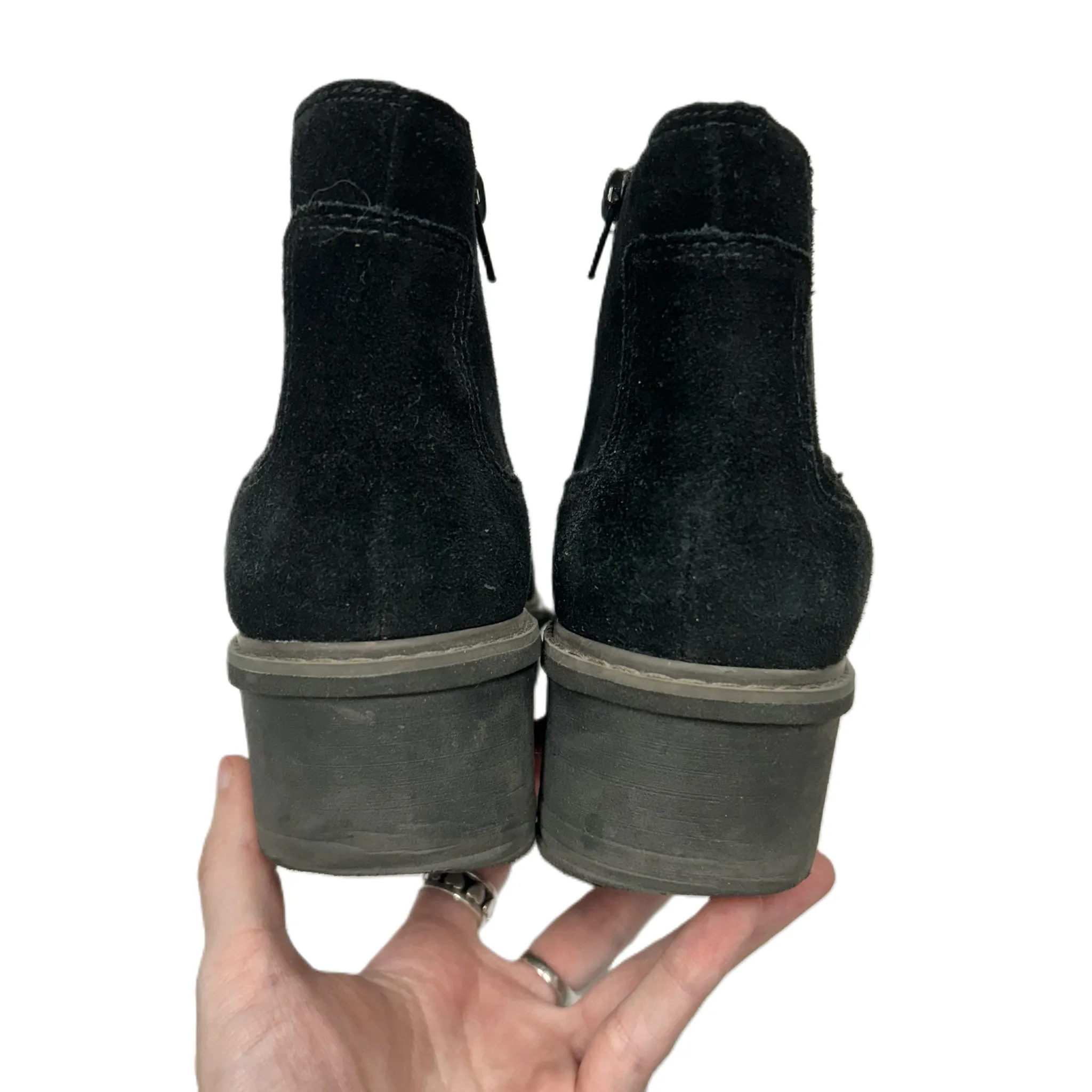 Boots Ankle Heels By Clarks In Black, Size: 8