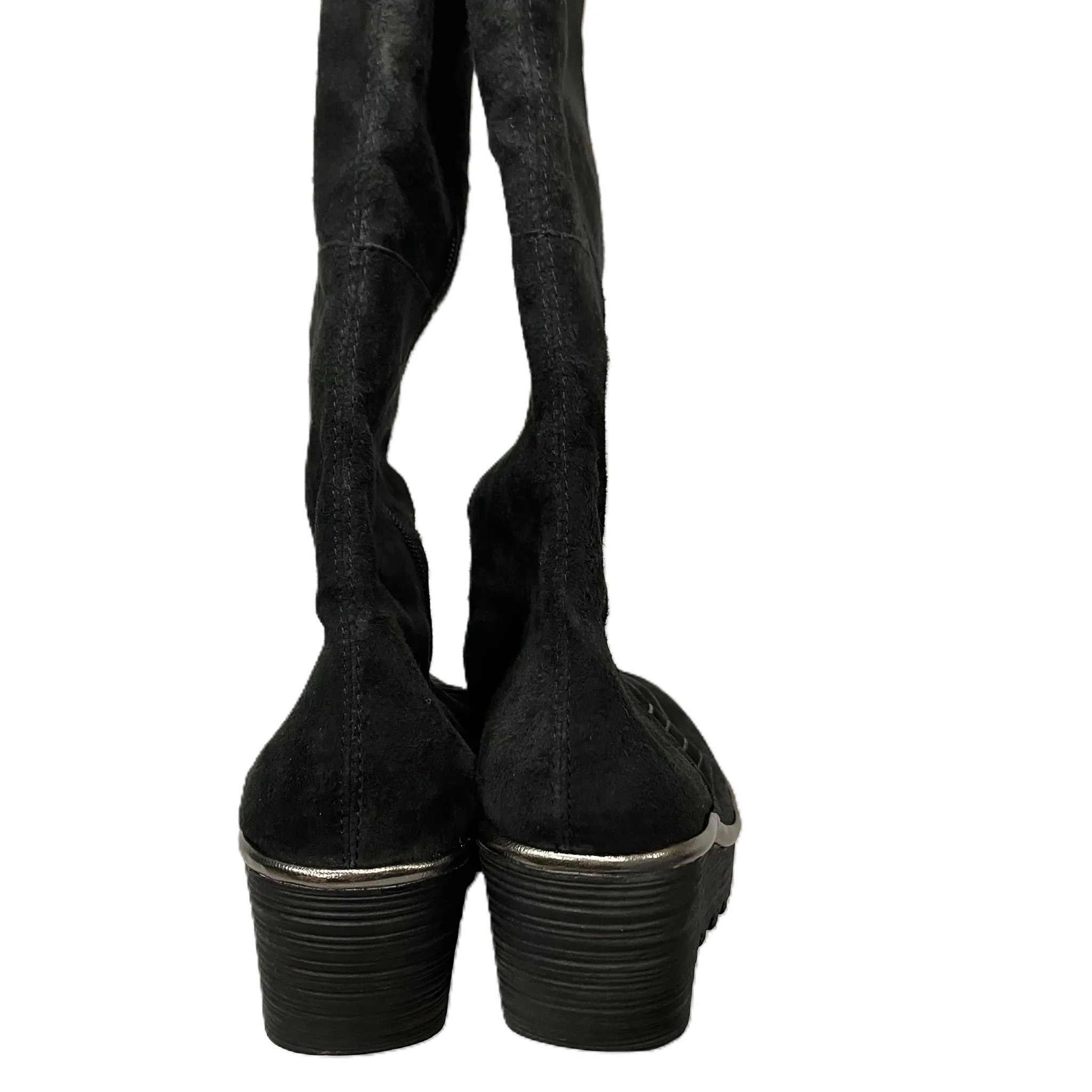 Boots Knee Heels By Fly London In Black, Size: 10.5