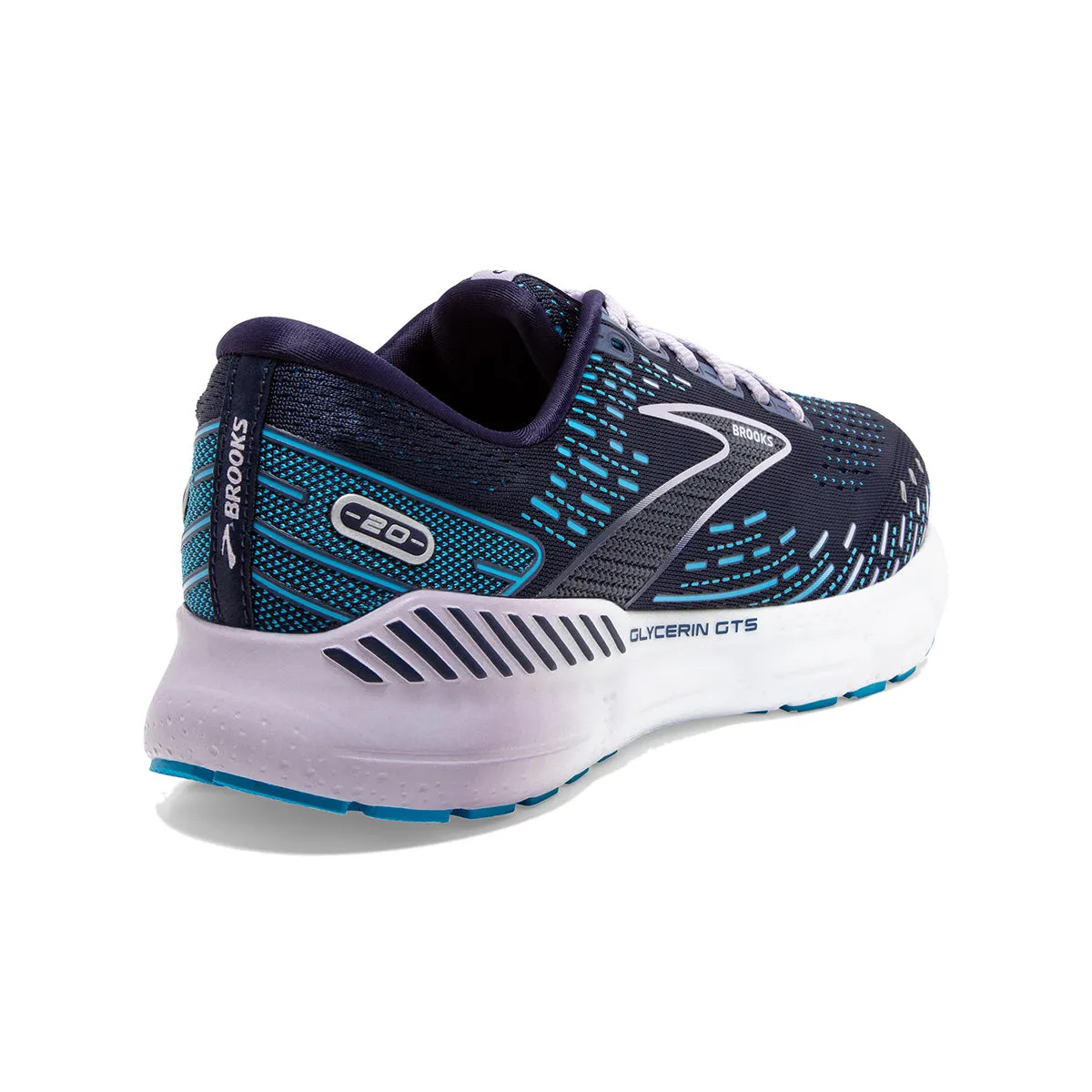 Brooks Glycerin GTS 20 Womens Running Shoes - Peacoat/Ocean/Pastel Lilac