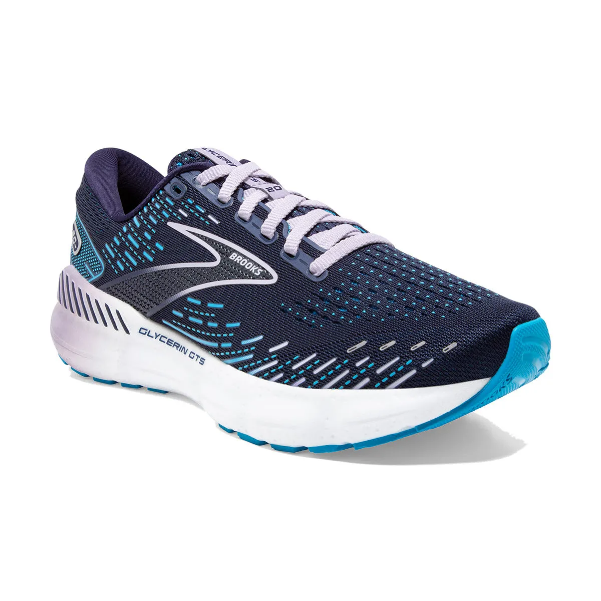 Brooks Glycerin GTS 20 Womens Running Shoes - Peacoat/Ocean/Pastel Lilac