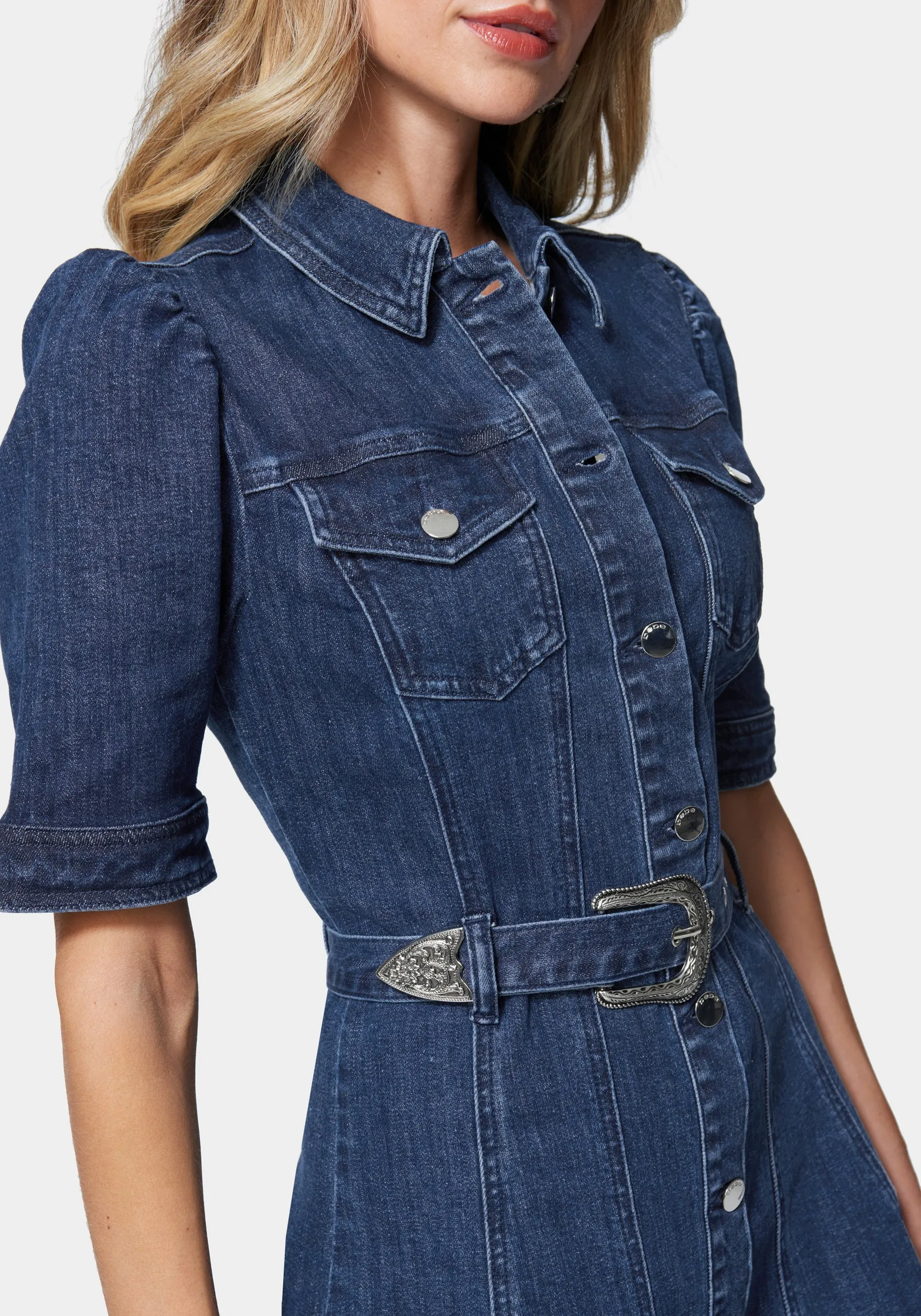 Button Down Denim Dress