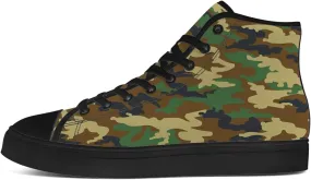Camouflage Shoes Womens Mens Camo High Top Canvas Sneakers Lace Up Casual Walking Shoes Gifts for Men Women