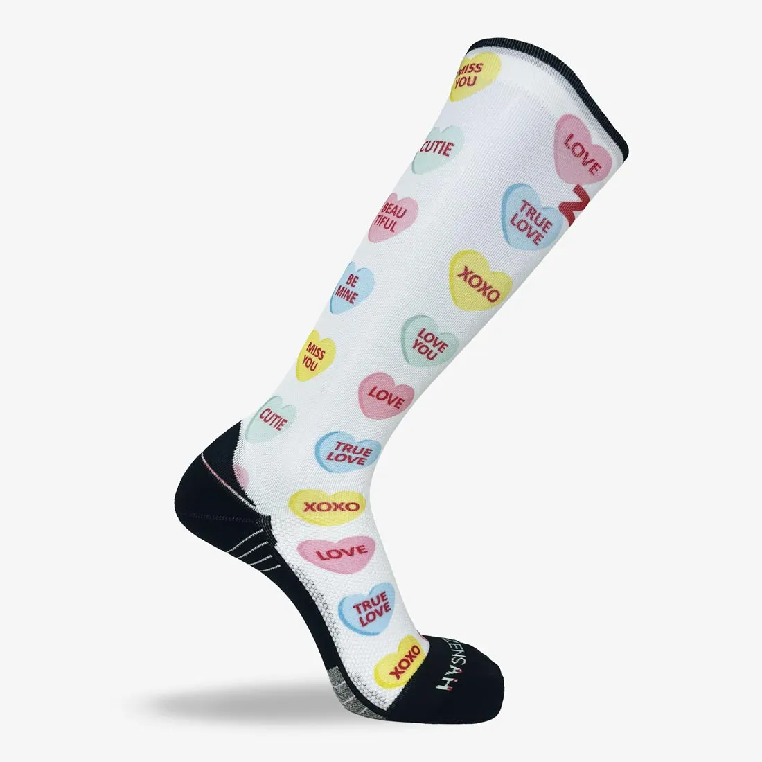 Sure! Here’s an optimized title for your e-commerce product:

Colorful Candy Hearts Knee-High Compression Socks for Stylish Comfort and Support

Let me know if you need further adjustments!