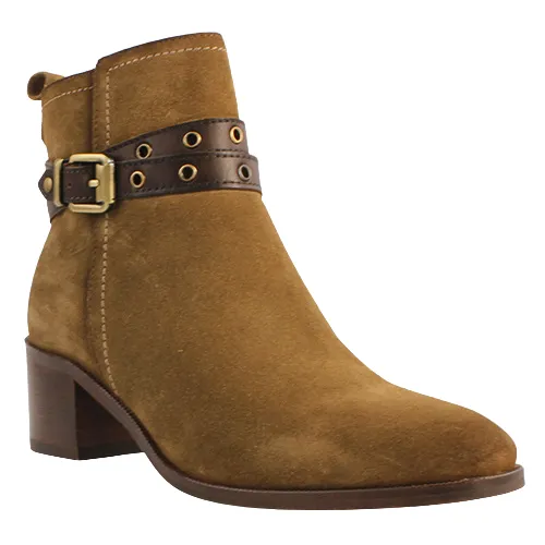 Taupe Carmela Ladies Ankle Boots - Stylish and Elegant, Model 161734