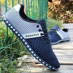 Casual Men Spring Air Mesh Fabric Cloth Loafers Leisure Canvas Shoe