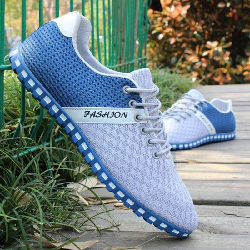Casual Men Spring Air Mesh Fabric Cloth Loafers Leisure Canvas Shoe