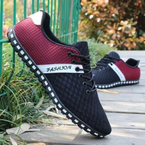 Casual Men Spring Air Mesh Fabric Cloth Loafers Leisure Canvas Shoe