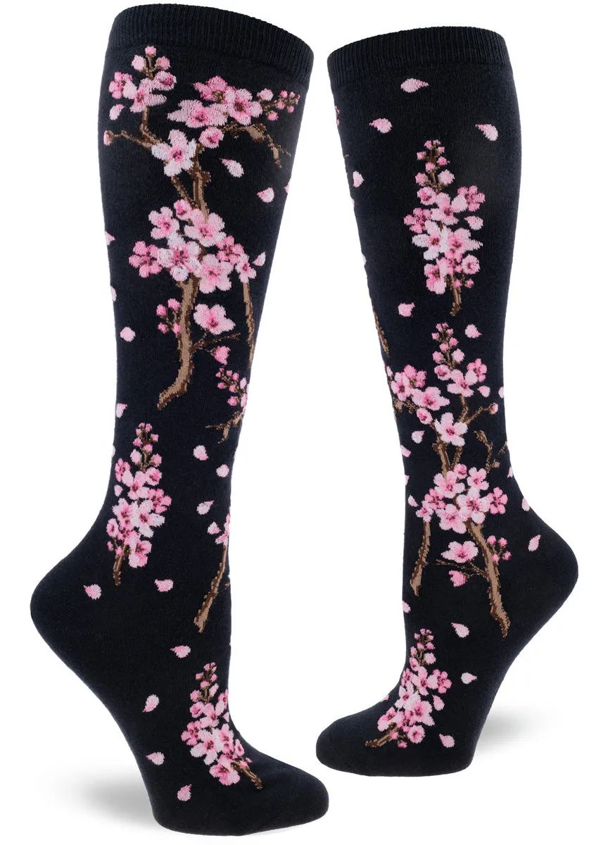 Cherry Blossom Knee Socks