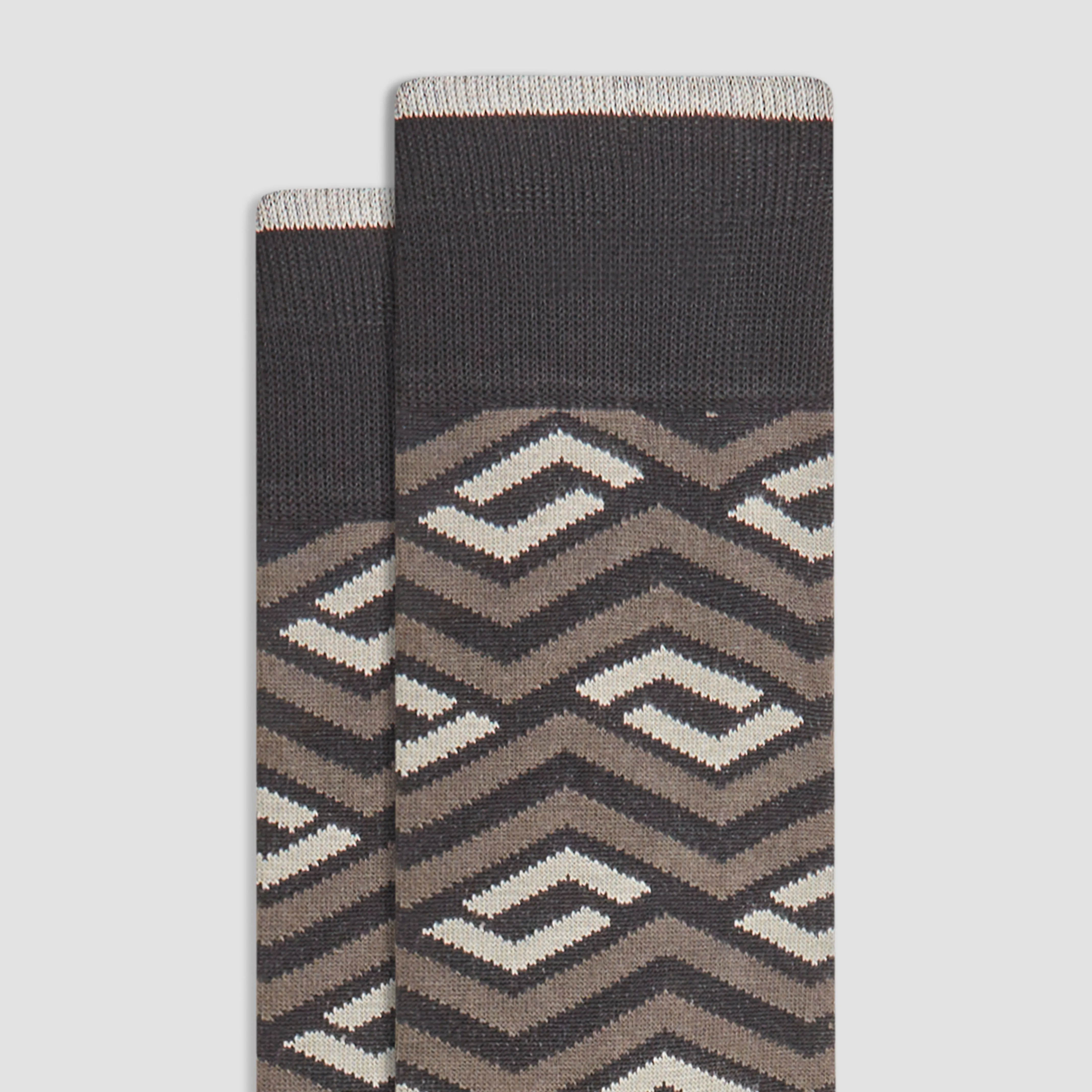 Chevron Stripe Mid-Calf Socks