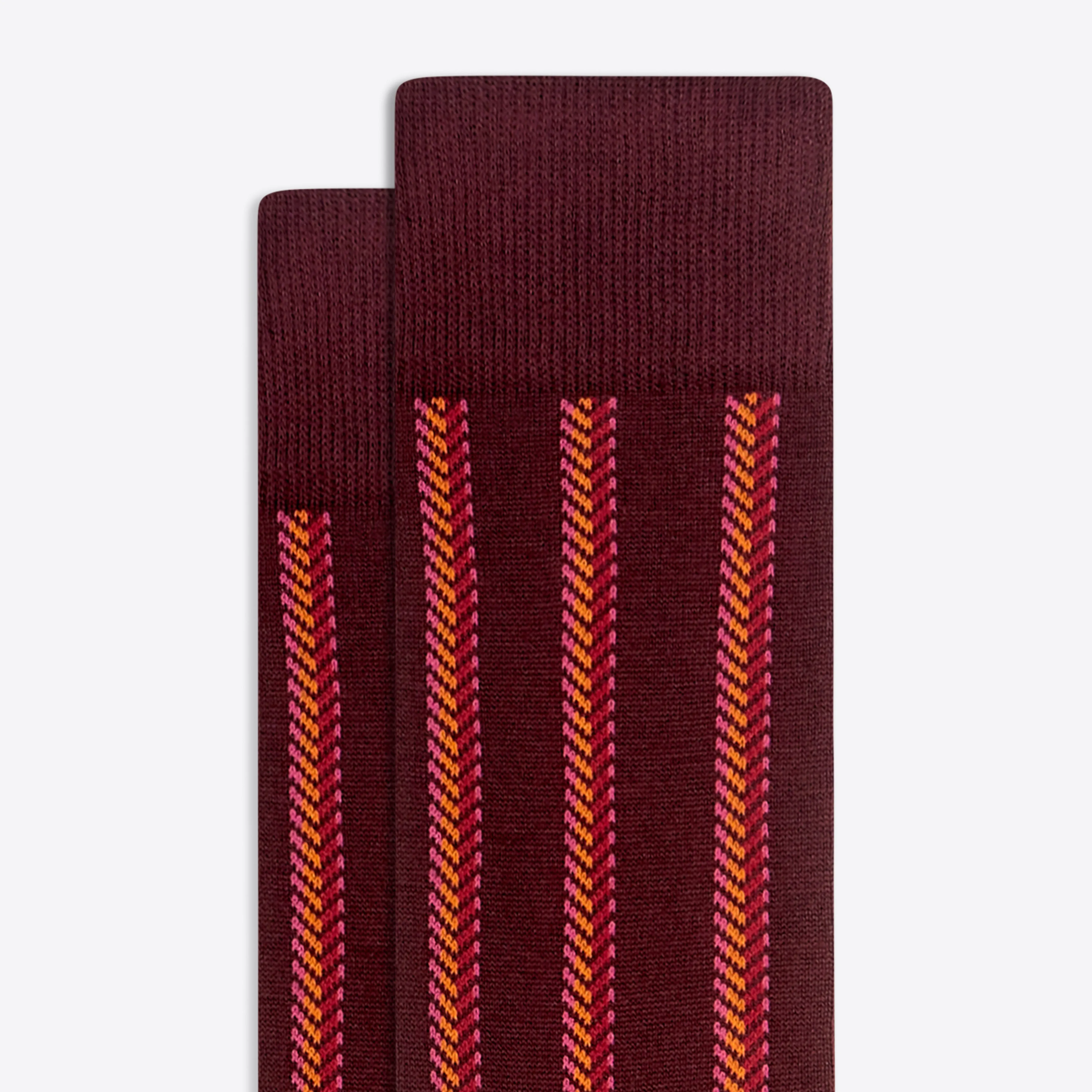 Chevron Stripe Mid-Calf Socks