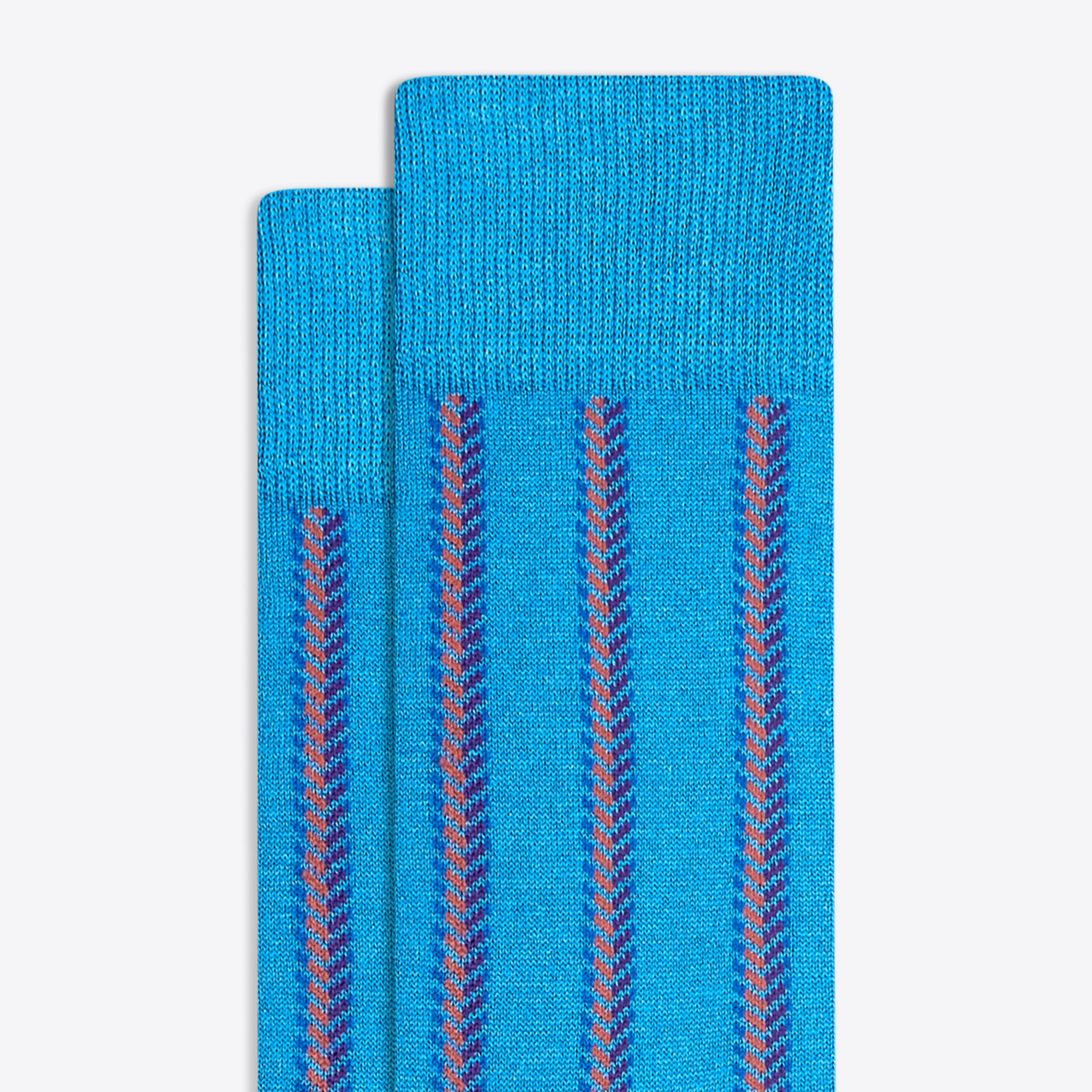 Chevron Stripe Mid-Calf Socks