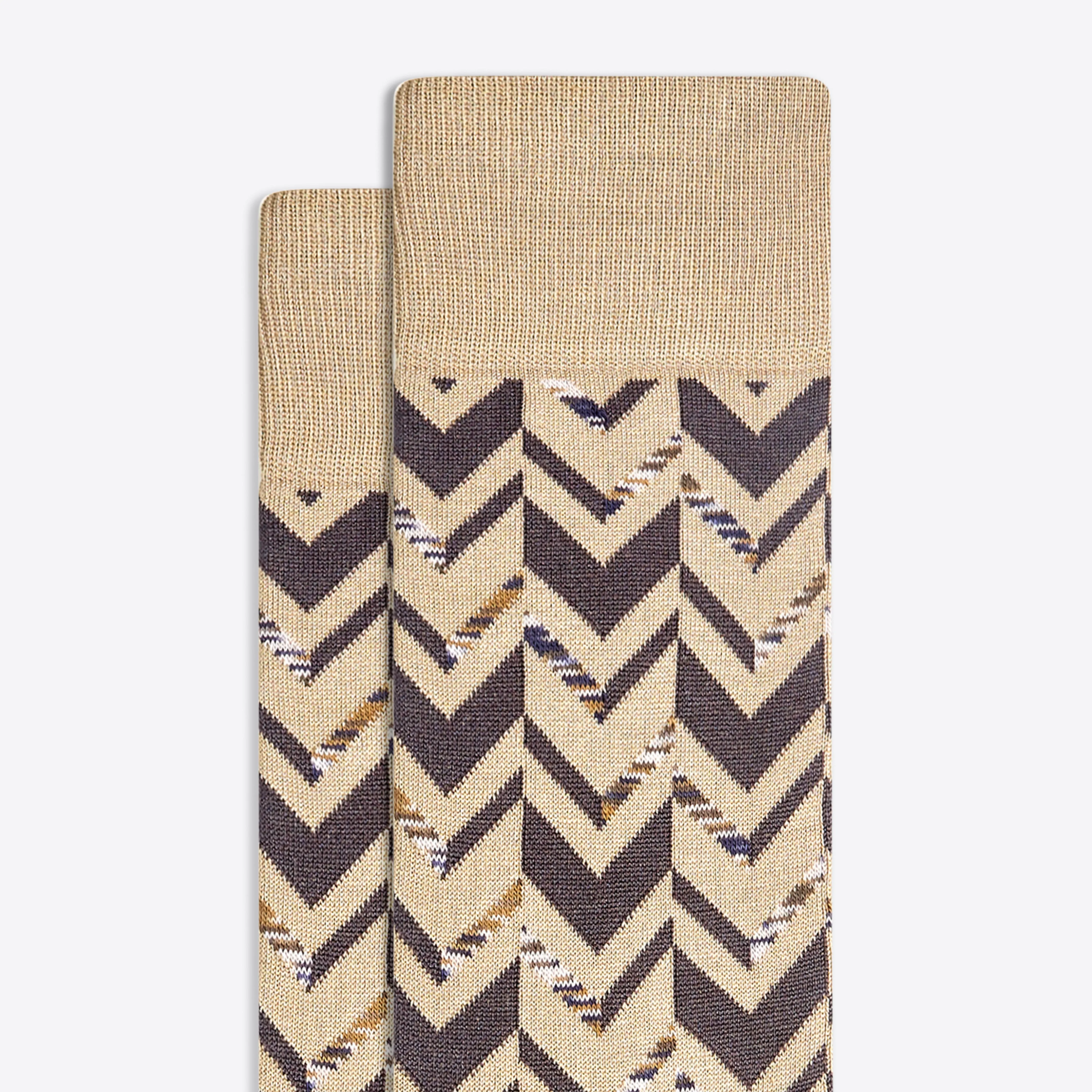 Chevron Stripe Mid-Calf Socks