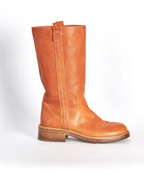 Chloé 'edith' moto boots, tan, 40.5