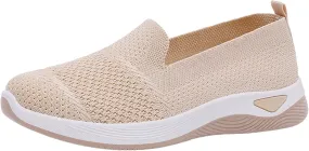 Comfortorthowear Shoes for Women Arch Support Orthopedic Sport Shoes Fashion Solid Color Slip On Breathable Sneakers