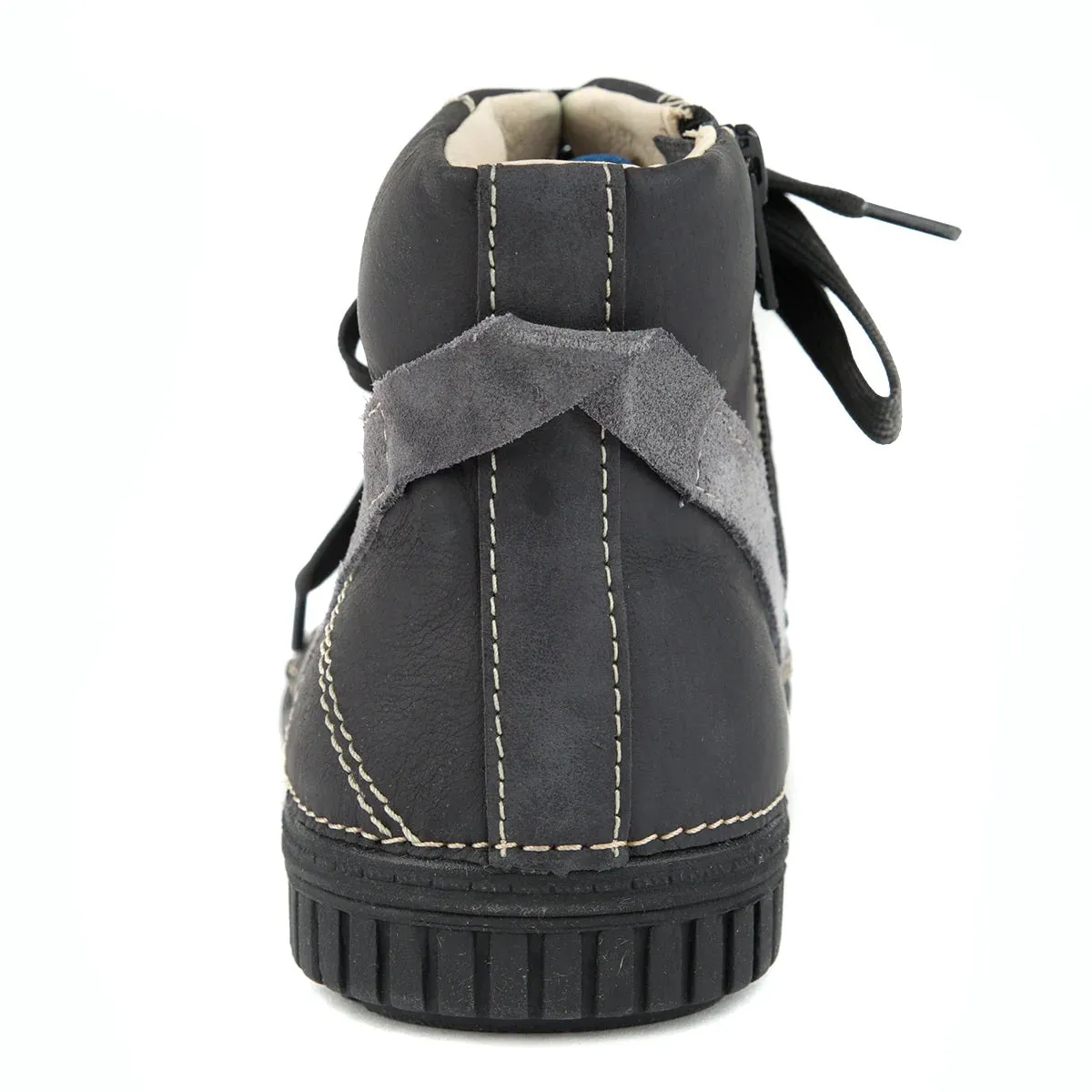 D.D. Step Big Kid Boy High-Top Shoes - Supportive Leather From Europe Kids Orthopedic