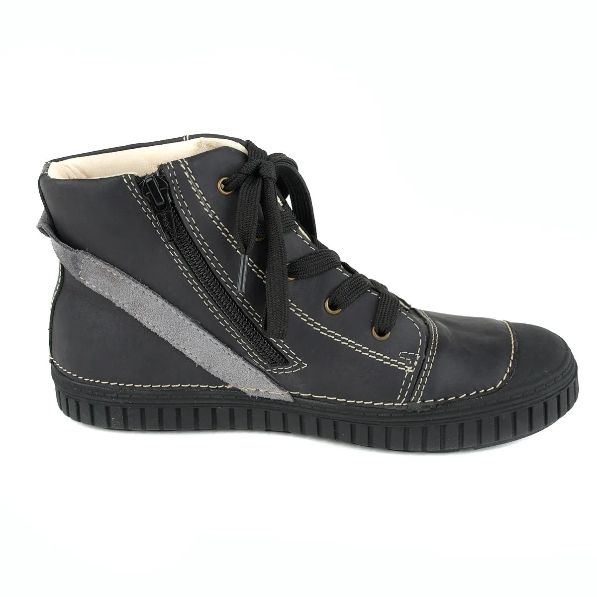 D.D. Step Big Kid Boy High-Top Shoes - Supportive Leather From Europe Kids Orthopedic