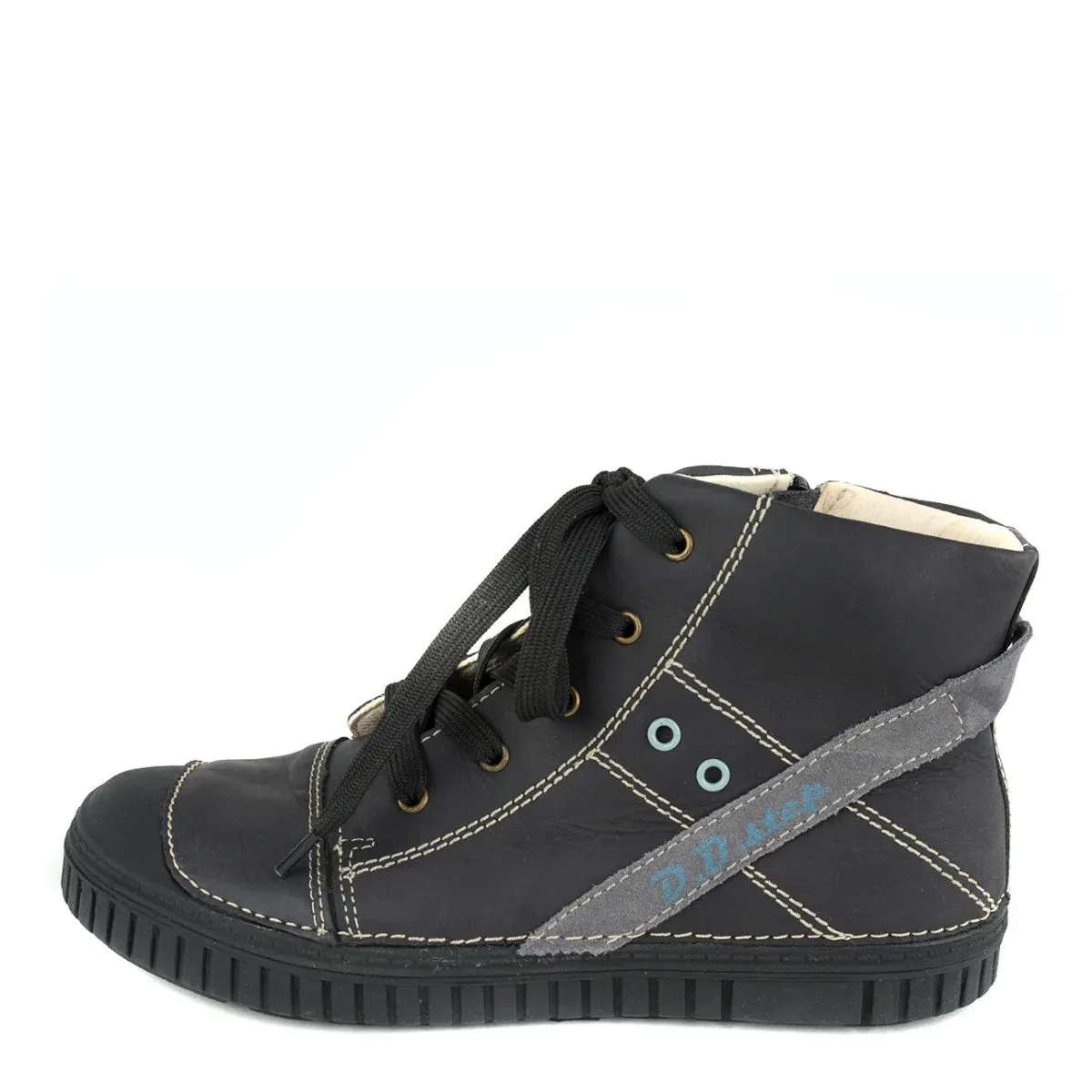 D.D. Step Big Kid Boy High-Top Shoes - Supportive Leather From Europe Kids Orthopedic